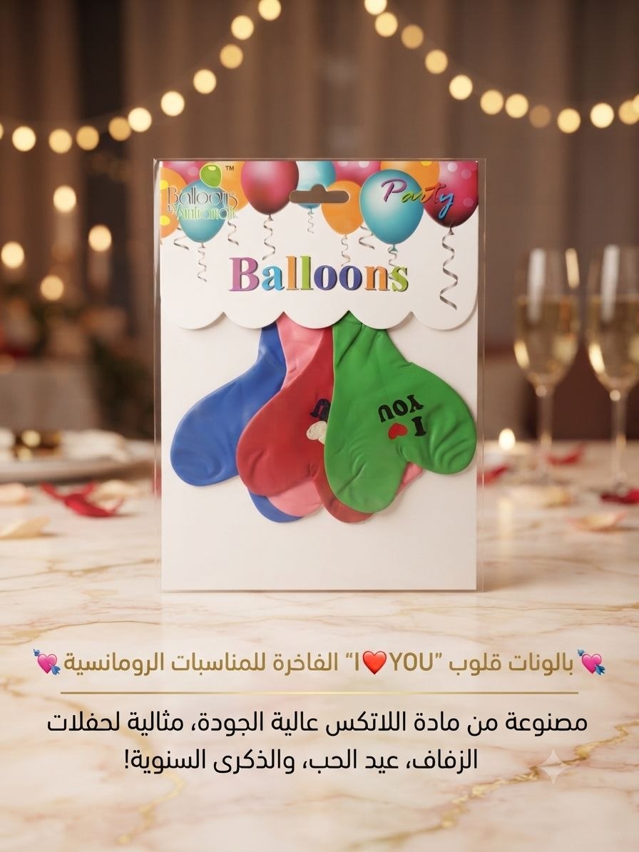بالون شكل قلب 4الوان