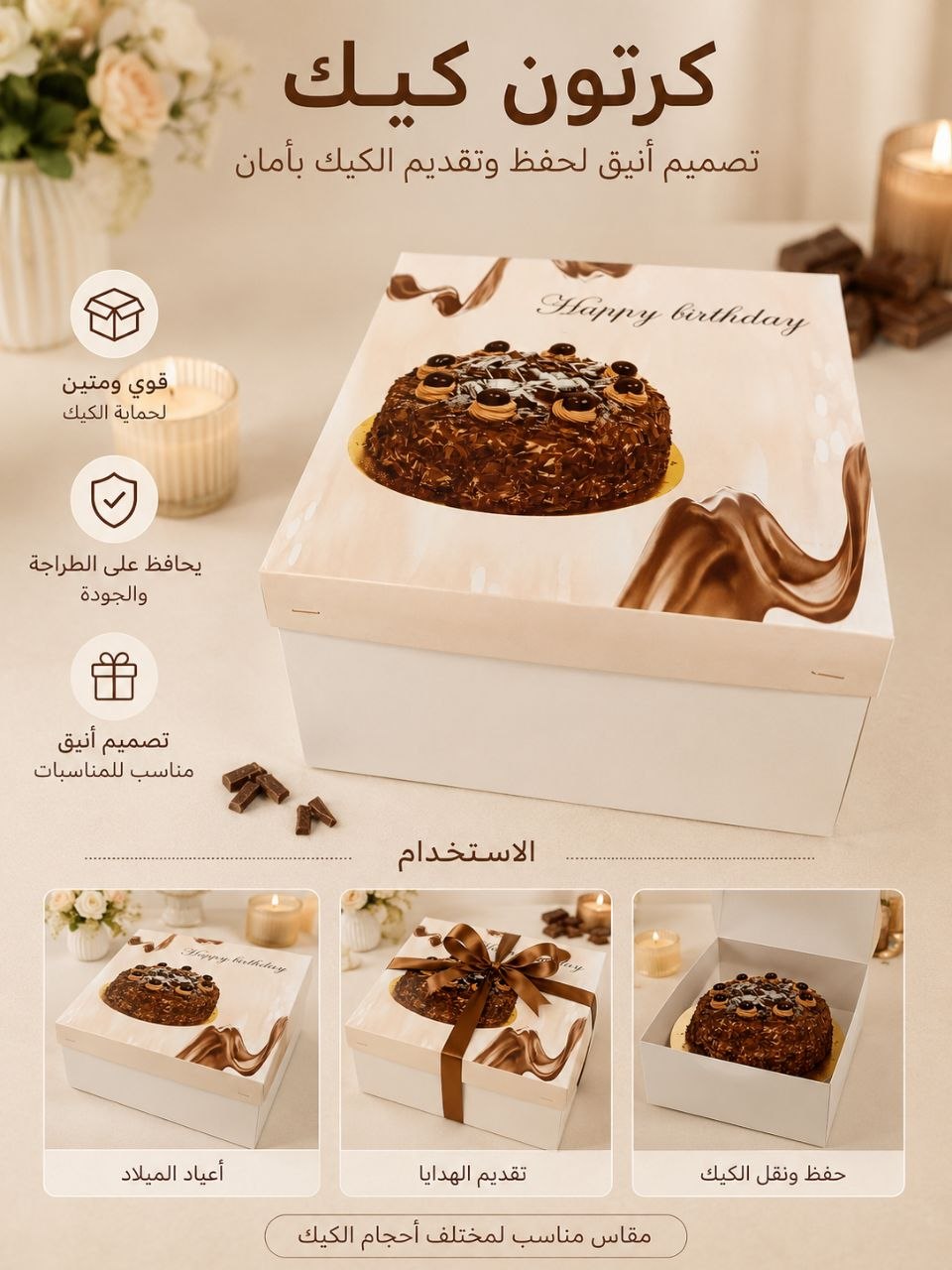 باكيت كيك قياس 25 ارتفاع 17