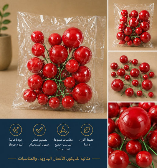 كرات احمر للتزيين