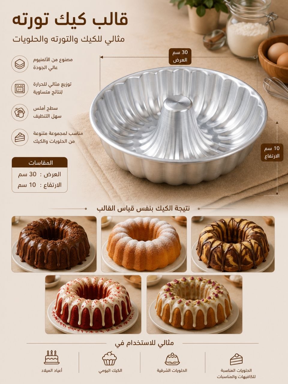 قالب بيتي ارتفاع10 عرض30