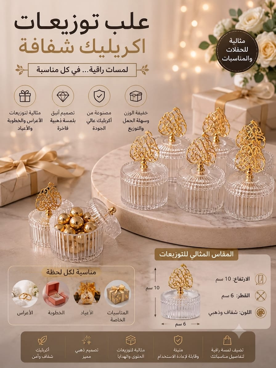 علبة توزيع بلاستيك شفافة