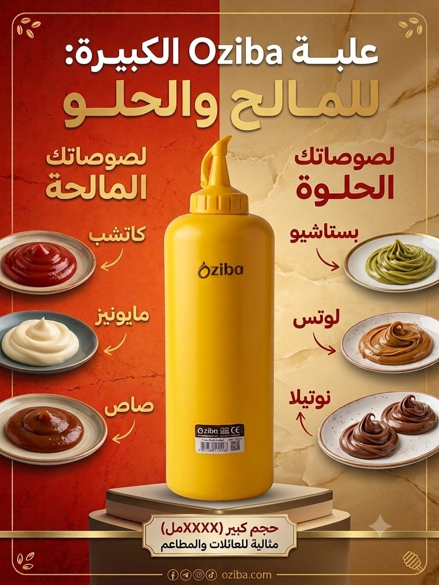 علبة صوص الحلو والمالح  حجم كبير