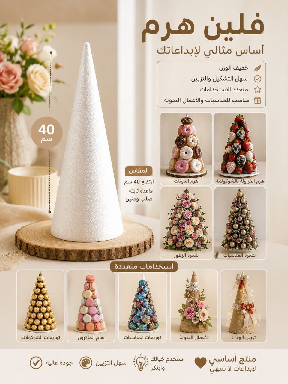 فلين هرم قياس 40