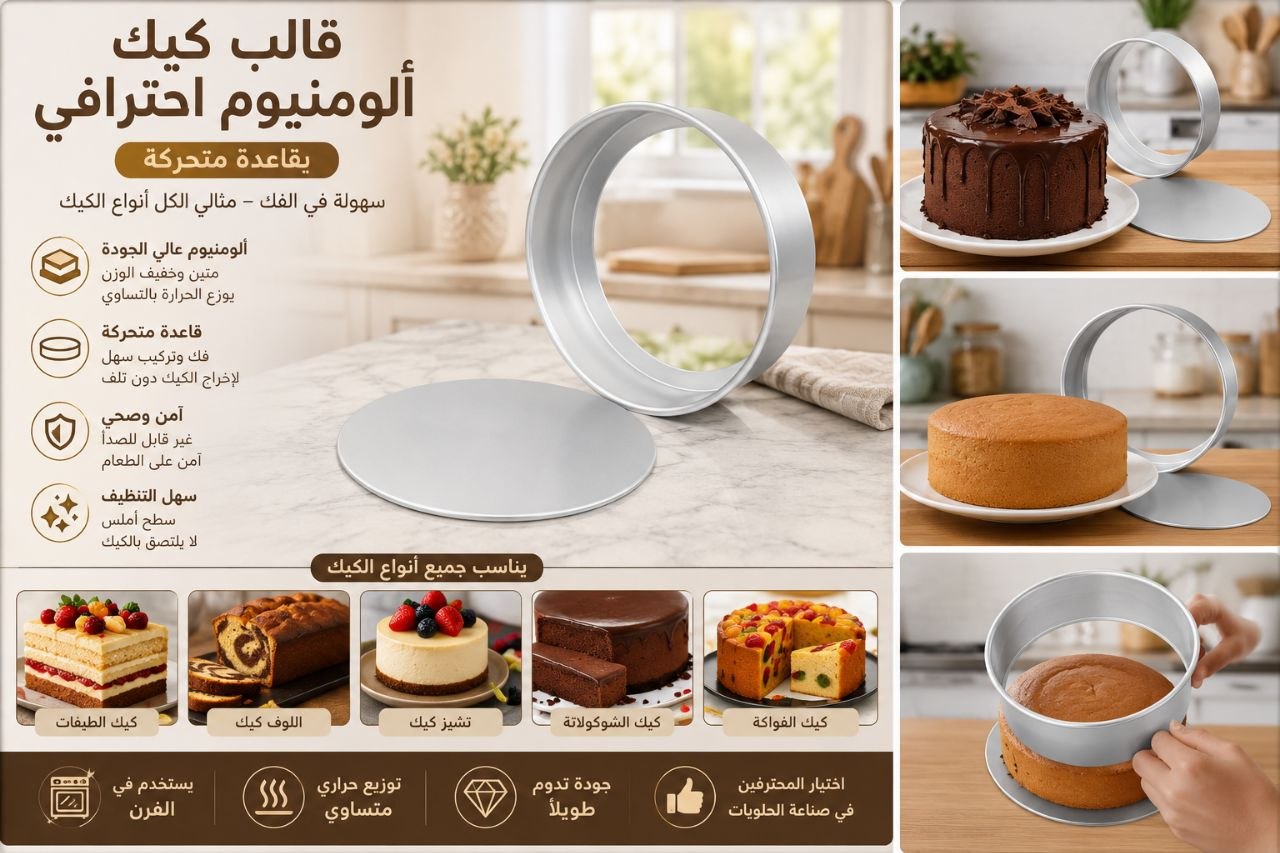 قالب كيك قاعدة متحركة قياس 30