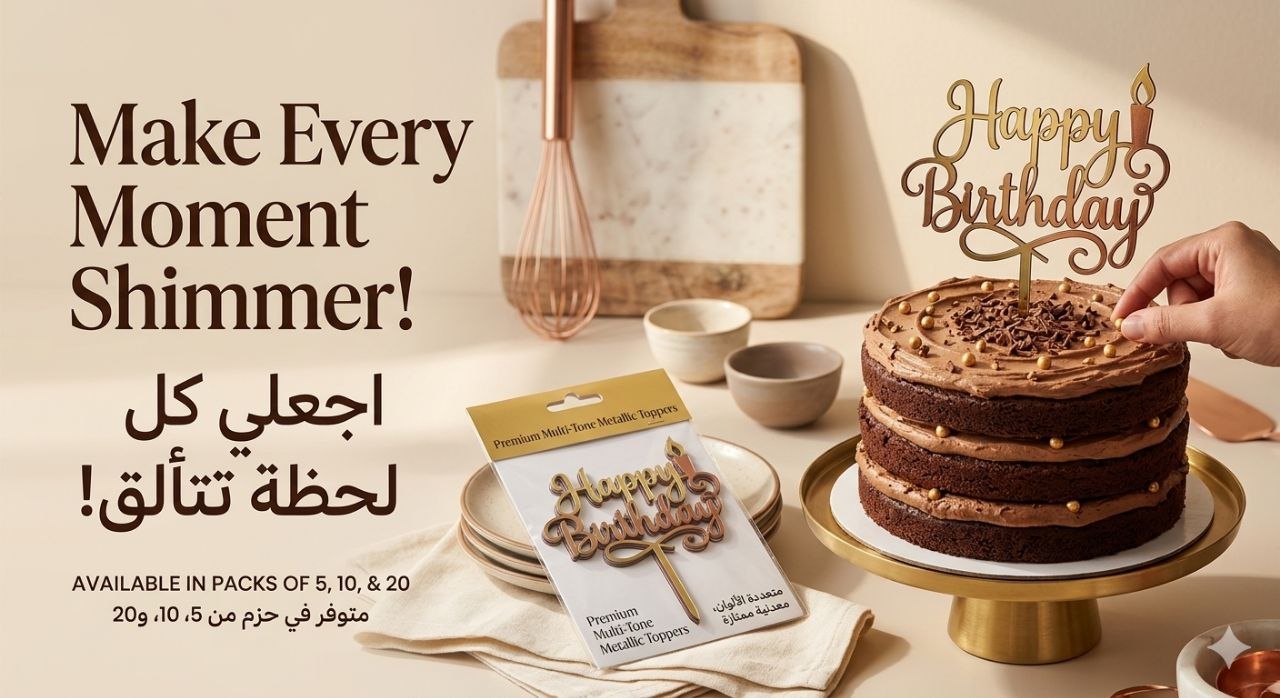توبر هبي ذهبي مع شمعة