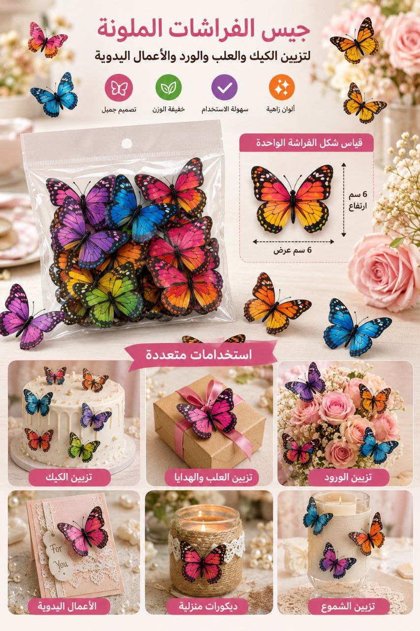 فراشات بلاستيك