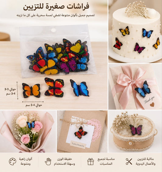 فراشات بلاستيك صغيرة