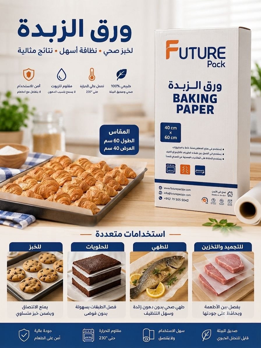 ورق زبدة العرض 40 والطول60